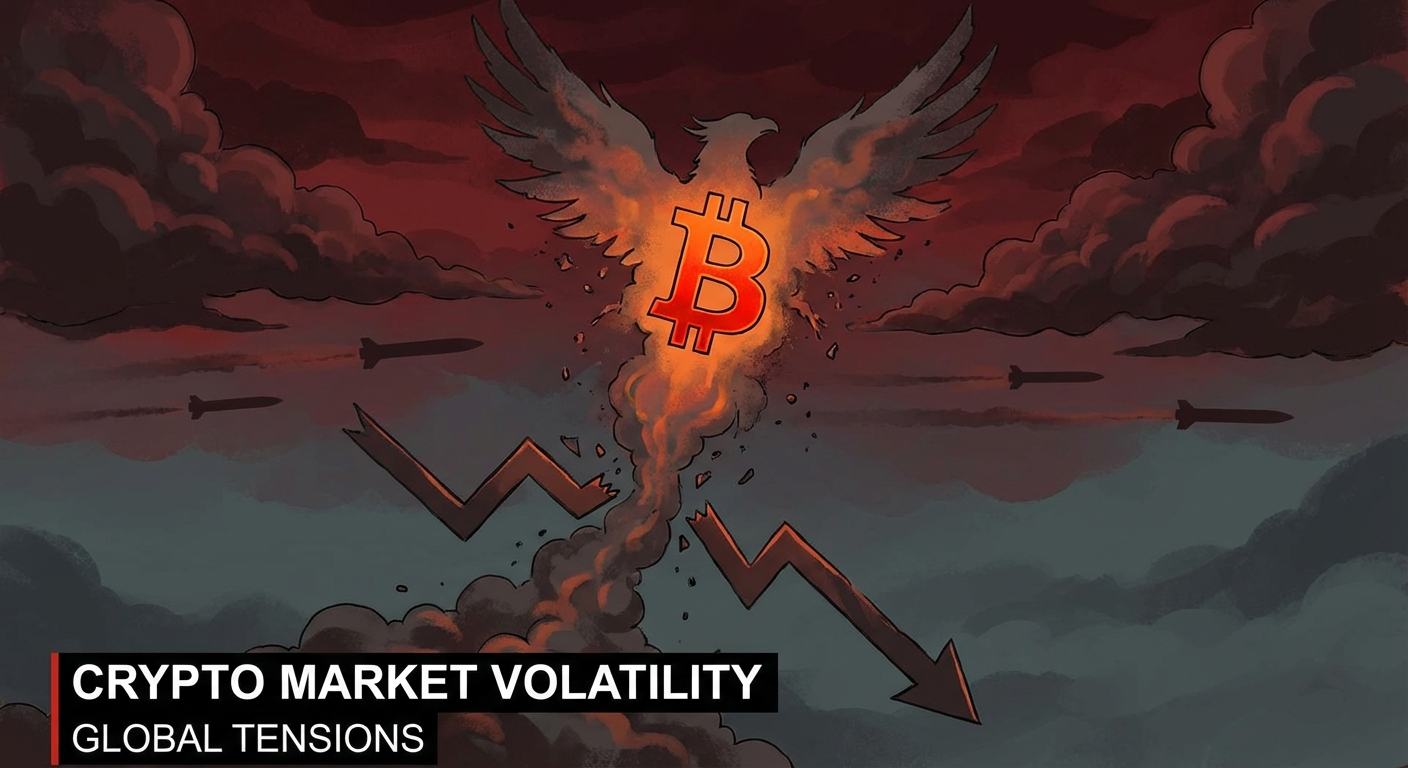 Bitcoin stürzt ab, erholt sich – Iran-Angriffe erschüttern Kryptomärkte