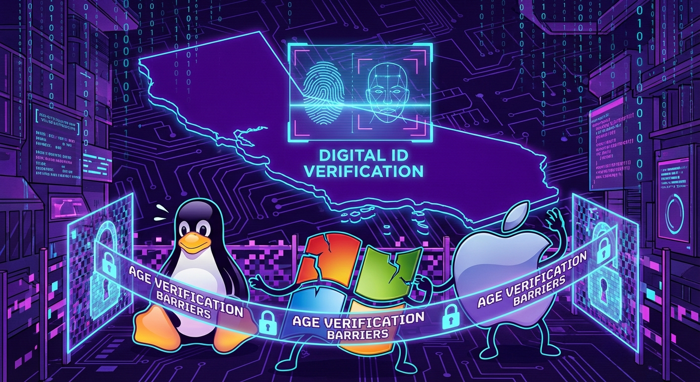 Kalifornien zwingt alle Betriebssysteme zur Altersverifikation – ja, auch Linux