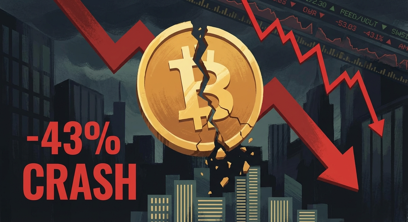 Bitcoin rutscht unter $68K – 43% aller Coins im Minus