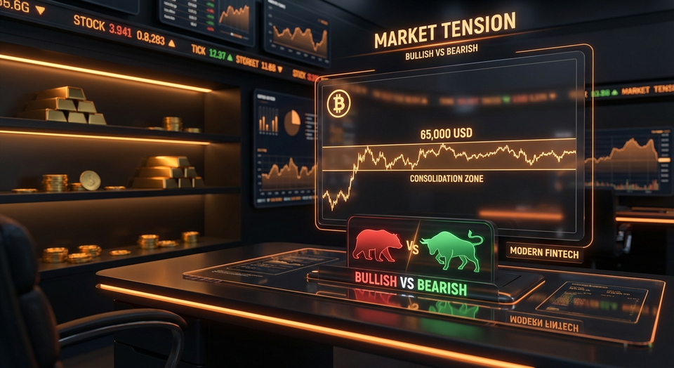 Bitcoin-Erholung stockt bei 65.000 Dollar – Gold steigt, Aktien fallen
