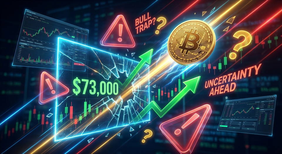 Bitcoin durchbricht $73.000 – aber Trader warnen vor Bull Trap